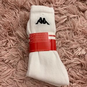 White Kappa crew socks